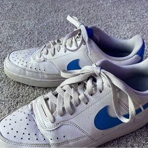Nike Classic White and Blue Athletic Shoes